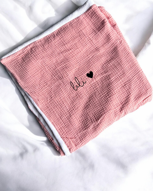 Couverture bébé personnalisée - gaze de coton
